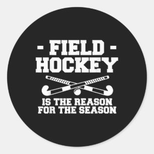 Pegatina Redonda El hockey sobre hierba es la razón de la temporada