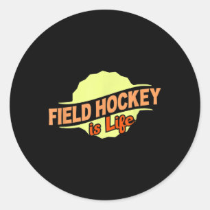 Pegatina Redonda El hockey sobre hierba es la vida, amante de los d