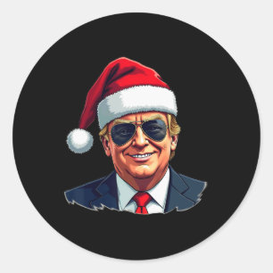 Pegatina Redonda El hogar de papá, Trump, Claus Sungles