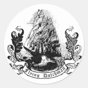 Pegatina Redonda El holandés errante
