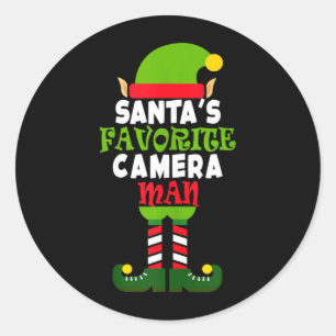 Pegatina Redonda El hombre de Camvibes favorito de Papá Noel Divert