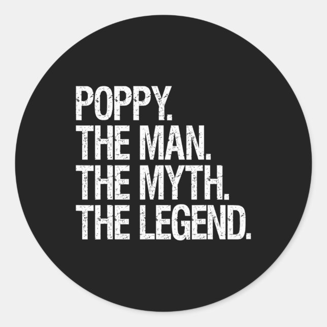 Pegatina Redonda El hombre el mito de la leyenda el regalo de los p (Anverso)