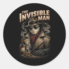 Pegatina Redonda El hombre invisible
