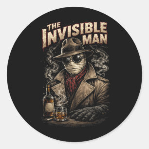 Pegatina Redonda El hombre invisible