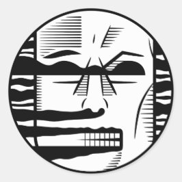 Pegatina Redonda El hombre oscuro