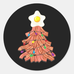Pegatina Redonda El huevo del árbol de Navidad es muy divertido y e