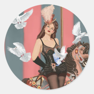 Pegatina Redonda El ilusionista