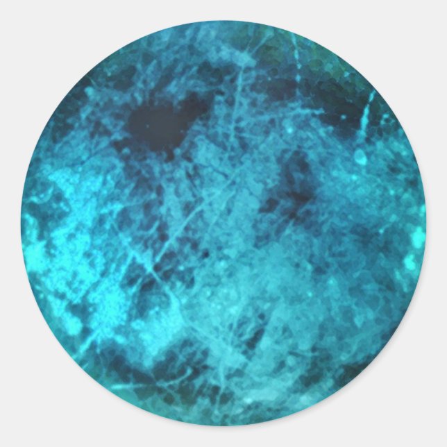 Pegatina Redonda El Ilustracion de superficie radiactiva salada de  (Anverso)