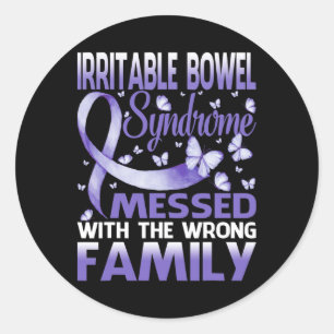 Pegatina Redonda El Irritable Síndrome De Bowel Se Encuentra Con La