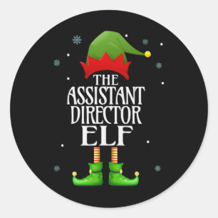 Pegatina Redonda El Istant Director Elf Xmas Divertida Familia Coin