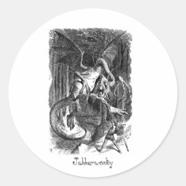 Pegatina Redonda El Jabberwocky