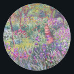 Pegatina Redonda El jardín del artista en Giverny por Claude Monet<br><div class="desc">El jardín del artista en Giverny por Claude Monet</div>