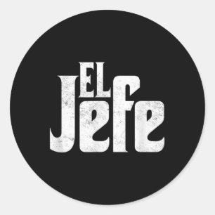 Pegatina Redonda El Jefe Mexicano Chef Cinco De Mayo La España