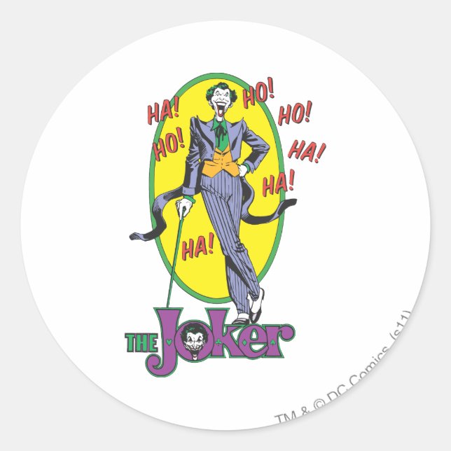 Pegatina Redonda El Joker Cackles 2 (Anverso)