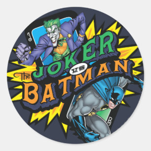 Pegatina Redonda El Joker Vs Batman