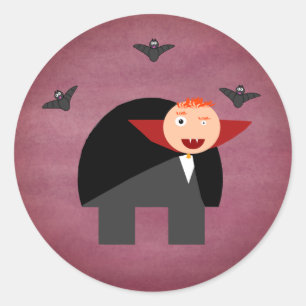 Pegatina Redonda El jorobado como Pegatinas de vampiros
