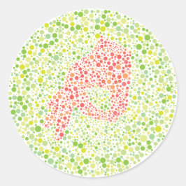 Pegatina Redonda El juego circular Ishihara Test