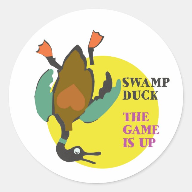 Pegatina Redonda El juego es camiseta arriba (Anverso)