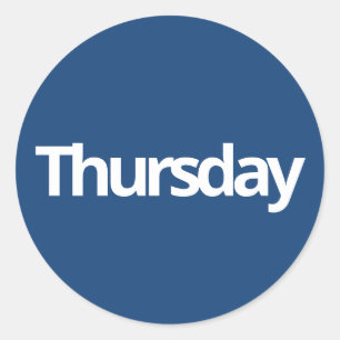 Pegatina Redonda El jueves planeamiento de los suministros es simpl