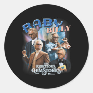 Pegatina Redonda El justo Gemstones Bebé Billy Heartthrob