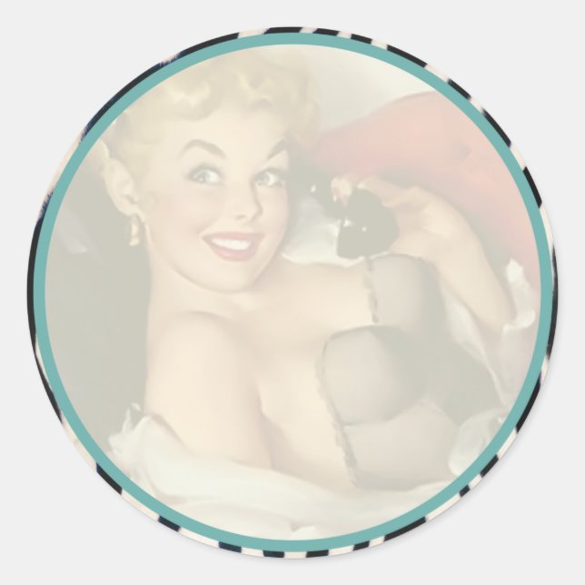 Pegatina Redonda El Kitsch Bitsch : Todavía No Wed! (Anverso)