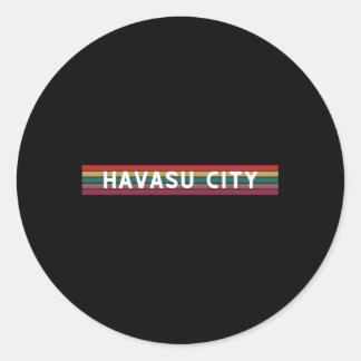 Pegatina Redonda El lago Havasu City Adventure Tourist Vacation Res