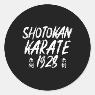 Pegatina Redonda El legado de las artes marciales de Shotokan Karat