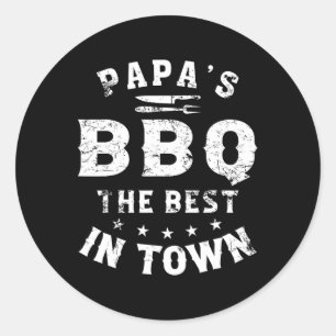 Pegatina Redonda El libro de papá es el mejor día del padre gracios