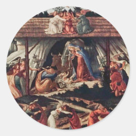 Pegatina Redonda El libro infantil de vacaciones de Navidades