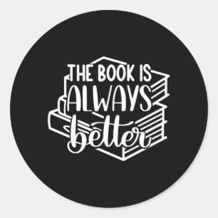 Pegatina Redonda El LIBRO Siempre Es Mejor