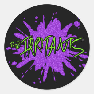 Pegatina Redonda El logo de Irritants Splat Green/Purple