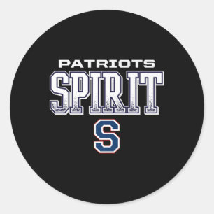 Pegatina Redonda El logo de los Patriotas del Sur de Parkersburg Hs
