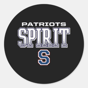 Pegatina Redonda El logo de los Patriotas del Sur de Parkersburg Hs