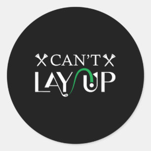 Pegatina Redonda El logotipo de Cant Lay Up Golf divertido