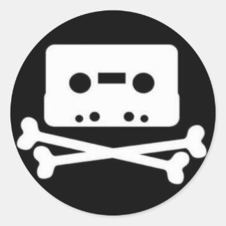 PEGATINA REDONDA EL LOGOTIPO DE LA CINTA DE LA BAHÍA DE PIRATE