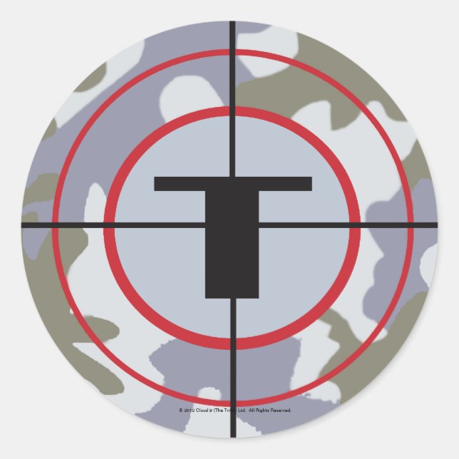 Pegatina Redonda El logotipo de la tribu Techno (Anverso)