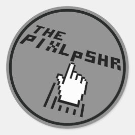 Pegatina Redonda El logotipo de PixlPshr