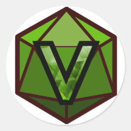 Pegatina Redonda El logotipo EQUIPO del VERDE" de la corriente de