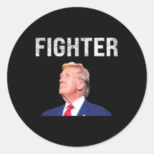 Pegatina Redonda El luchador Donald Trump 2024
