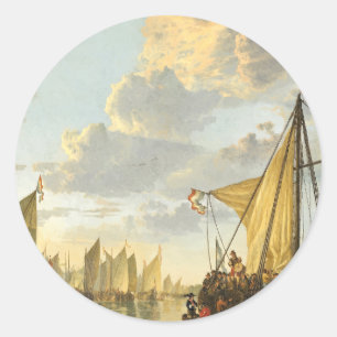 Pegatina Redonda El Maas en Dordrecht