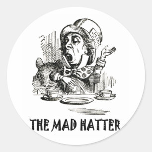 PEGATINA REDONDA EL MAD HATTER