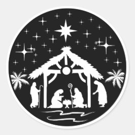 Pegatina Redonda El Manger y el Inn
