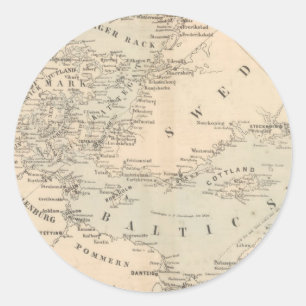 Pegatina Redonda El Mar Báltico