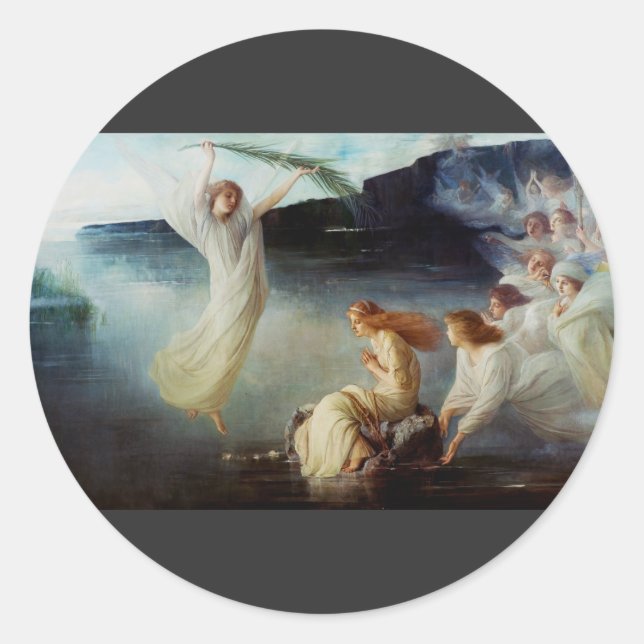 Pegatina Redonda El martirio de San Cristina (Anverso)