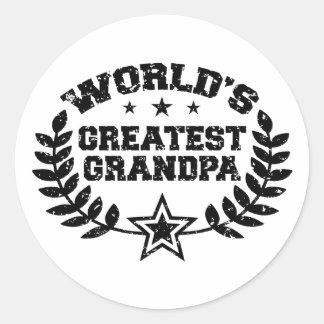 Pegatina Redonda El mayor abuelo del mundo