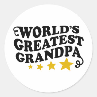 Pegatina Redonda El mayor abuelo del mundo