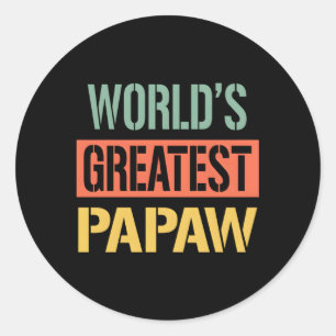Pegatina Redonda El Mayor Abuelo Papaw Del Mundo 2023 Día Del Padre