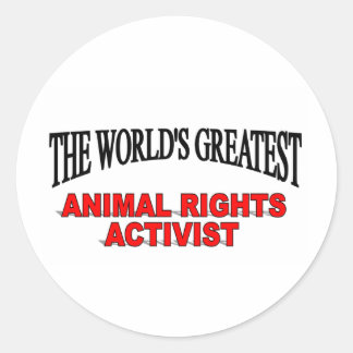 Pegatina Redonda El mayor activista de derechos de los animales del