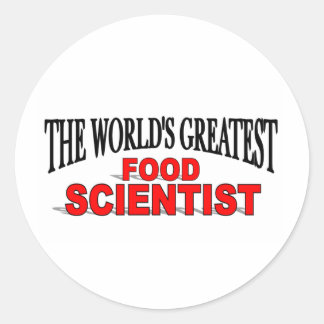Pegatina Redonda El mayor científico alimentario del mundo