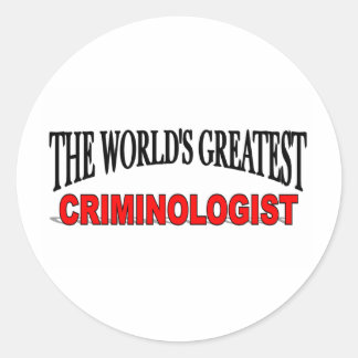 Pegatina Redonda El mayor criminólogo del mundo